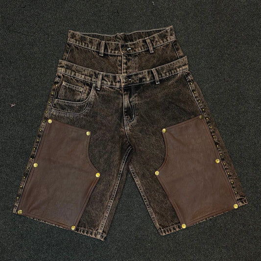 “Utility philosophy, espresso” 3/4 shorts
