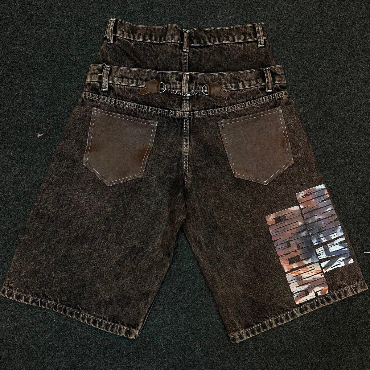 “Utility philosophy, espresso” 3/4 shorts